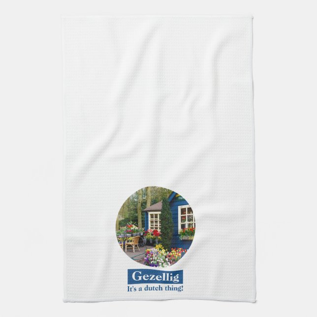 Gezellig, it's a dutch thing! tea towel (Vertical)