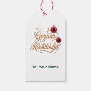 Gëzuar Krishtlindjet Albanian Christmas Gift Tags