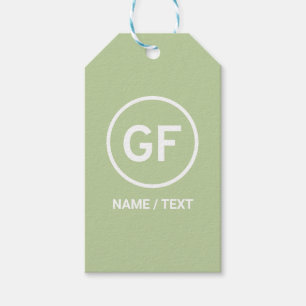 GF for Gluten free food logo branding personalised Gift Tags