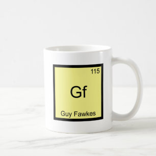 Gf - Guy Fawkes Funny Chemistry Element Symbol Tee Coffee Mug