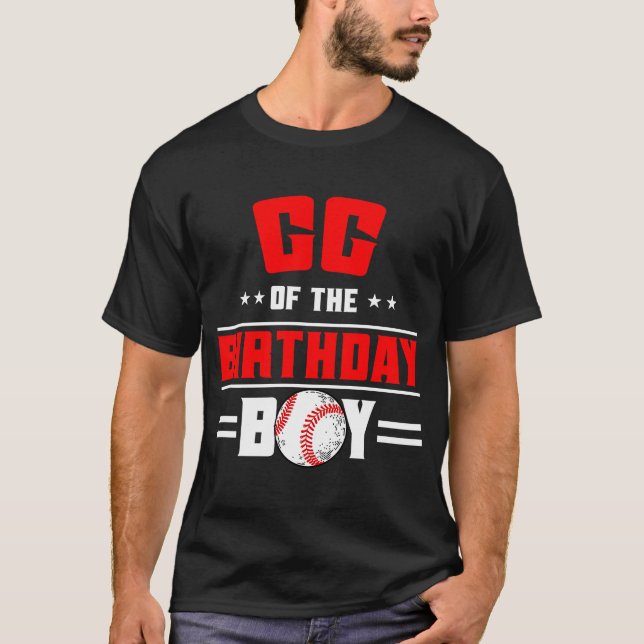 GG Of The Birthday Boy Baseball Theme Family Bday  T-Shirt (Front)