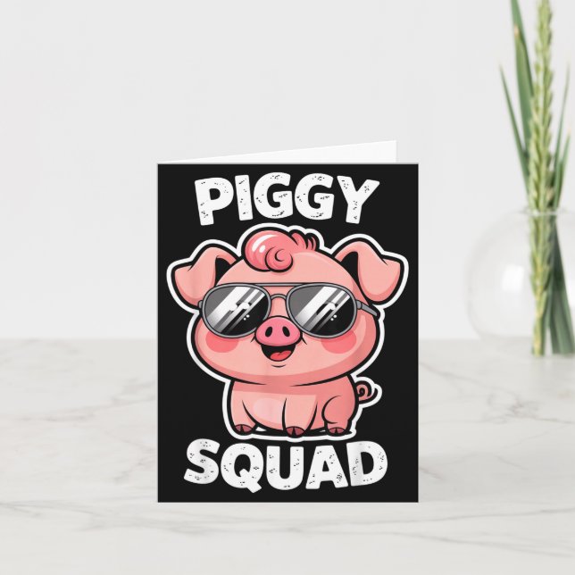 Ggy Squad G Wearing Sungles As Animal Funny Farmer Card (Front)