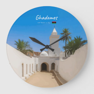 Ghadames, Libya - White Mosque Large Clock