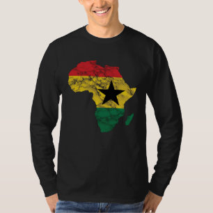 Ghana African Continent Ghanaian Flag Football T-Shirt