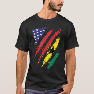 Ghana American Grown Flag USA Patriot Heritage Mon T-Shirt
