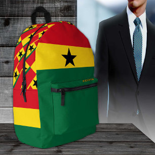 Ghana backpack, patriotic, Ghanaian Flag Printed Backpack