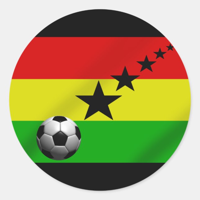 Ghana Black Stars Soccer flag Classic Round Sticker (Front)