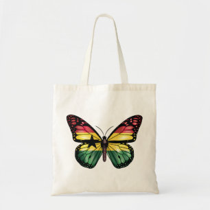 Ghana butterfly monarch flag tote bag
