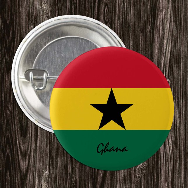 Ghana button, patriotic Ghanaian Flag fashion 3 Cm Round Badge (Creator Uploaded)