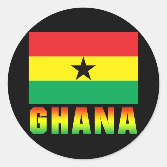 Ghana Classic Round Sticker (Front)