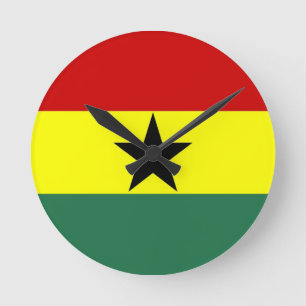 ghana country flag clock