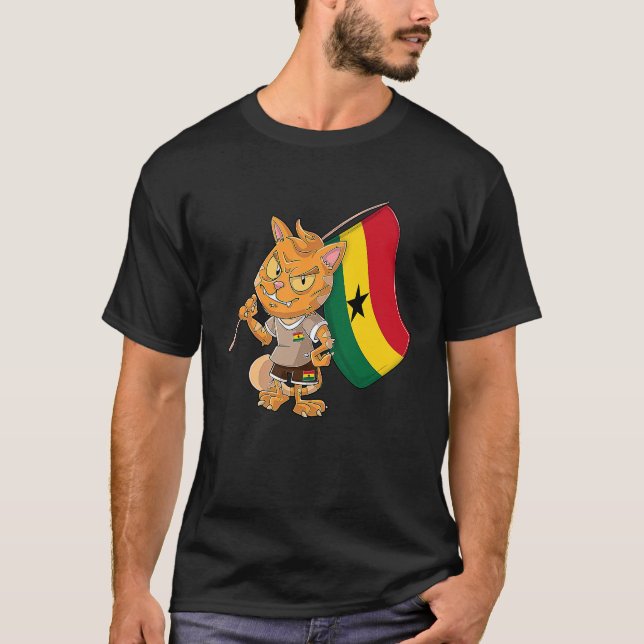 Ghana Fan Cat  1 T-Shirt (Front)