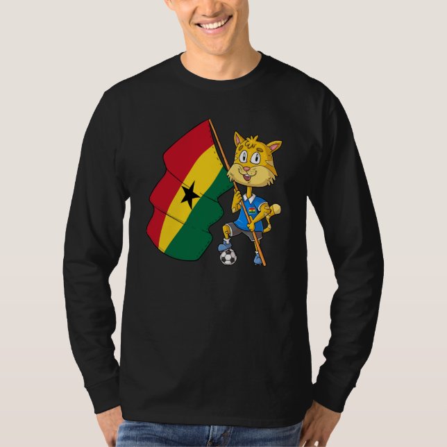 Ghana Fan Cat T-Shirt (Front)