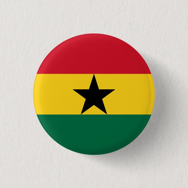 Ghana Flag 3 Cm Round Badge (Front)