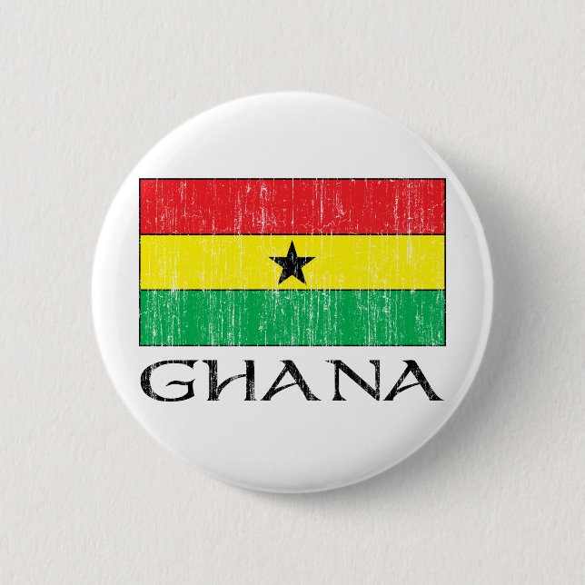 Ghana Flag 6 Cm Round Badge (Front)