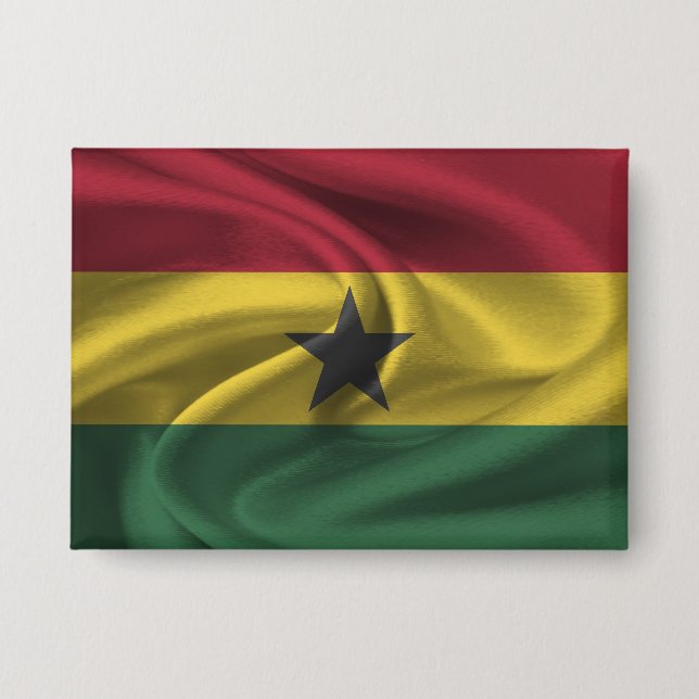  Ghana Flag Button (Front)