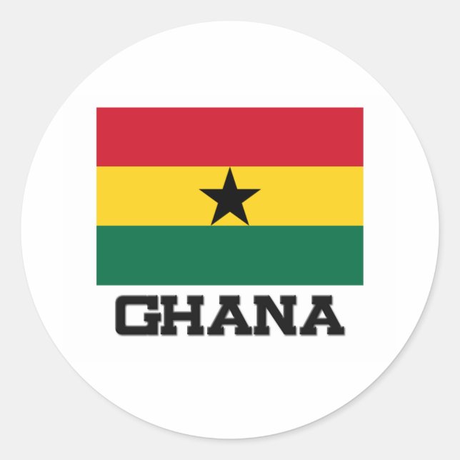 Ghana Flag Classic Round Sticker (Front)