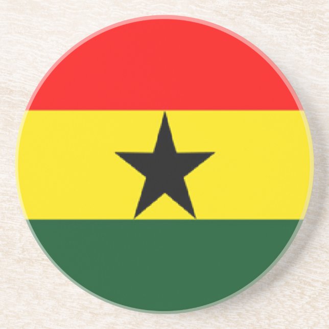 Ghana flag coaster (Front)