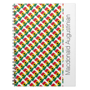 GHANA Flag Custom Add Your Name Notebook Journal