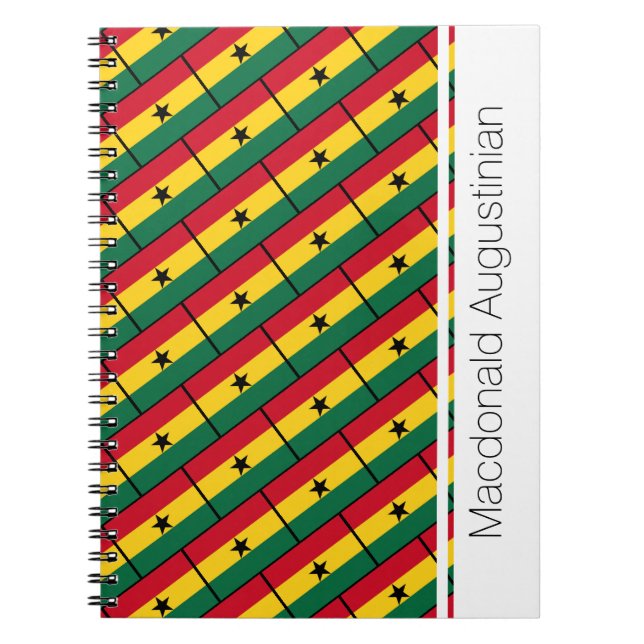 GHANA Flag Customised Notebook Journal (Front)