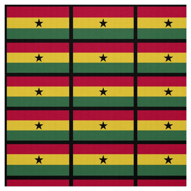 Ghana flag fabric (Swatch)