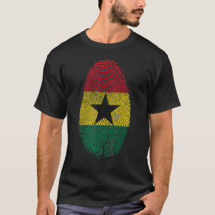 Ghana Flag Fingerprint It Is In My Dna For Ghanai T-Shirt