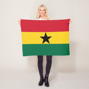 Ghana Flag Fleece Blanket