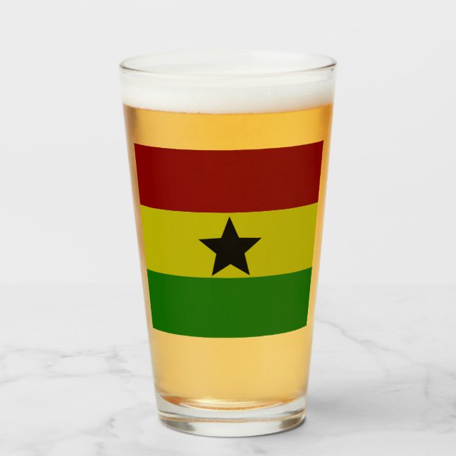 Ghana flag glass (Front Filled)