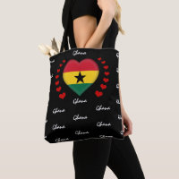 Ghana Flag & Heart, Ghanian Flag fashion /sport