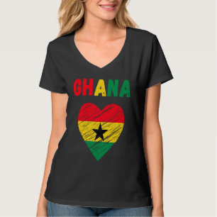 Ghana Flag Holiday Ghana Heart Ghanaian Flag T-Shirt