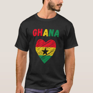 Ghana Flag Holiday Ghana Heart Ghanaian Flag T-Shirt