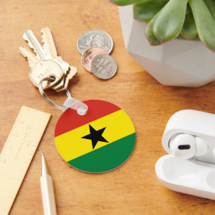 Ghana flag key ring