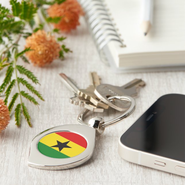Ghana Flag Key Ring (Side)