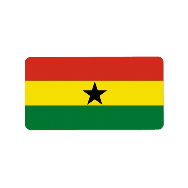 Ghana flag label (Front)