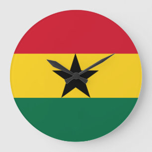 Ghana Flag Large Clock