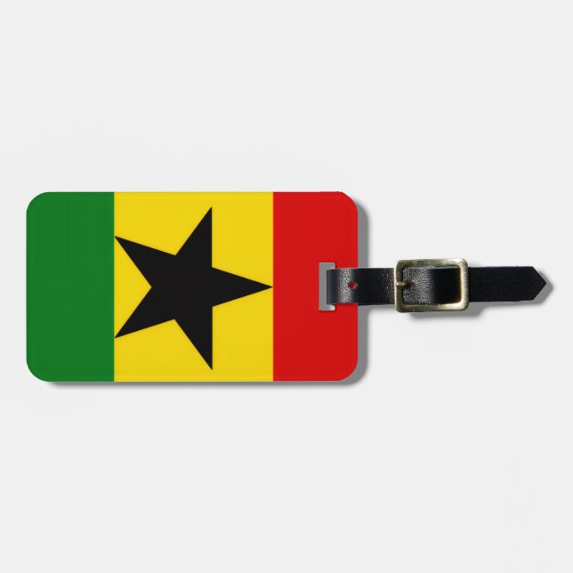 Ghana Flag Luggage Tag (Front Horizontal)