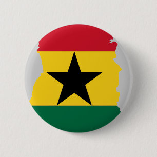 Ghana flag map 6 cm round badge