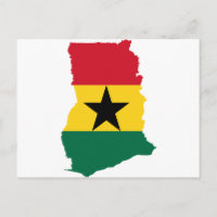Ghana Flag Map GH