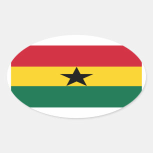 Ghana Flag Oval Sticker