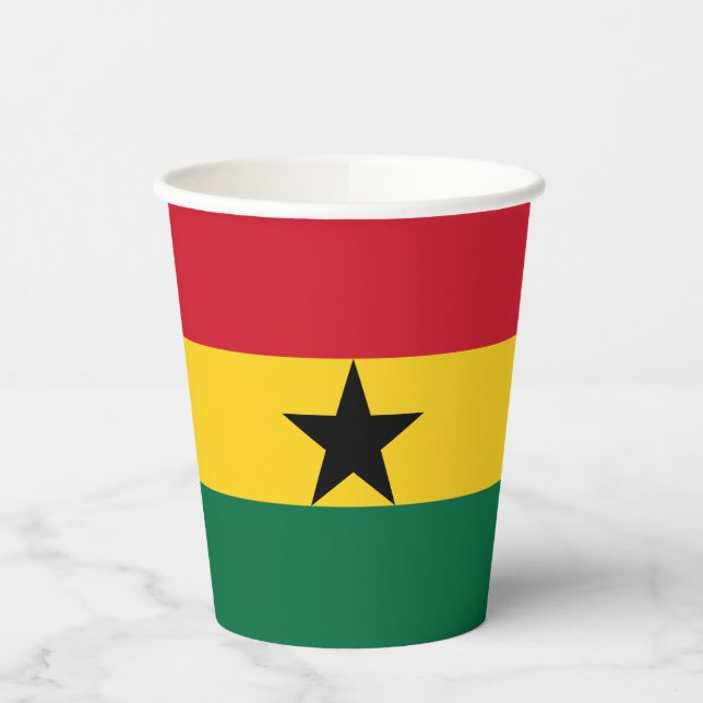 Ghana Flag Paper Cups (Left)