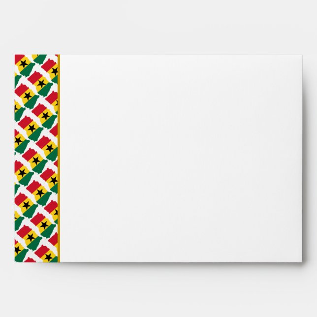 GHANA FLAG Personalised Celebration Wedding Envelope (Front)