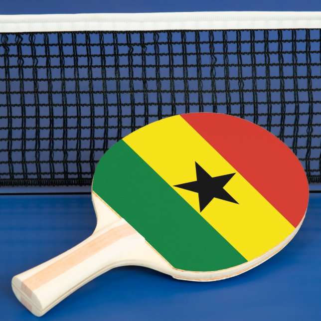 Ghana flag ping pong paddle (Insitu)