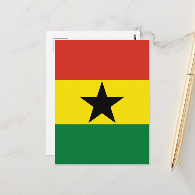 Ghana flag postcard (Front/Back In Situ)
