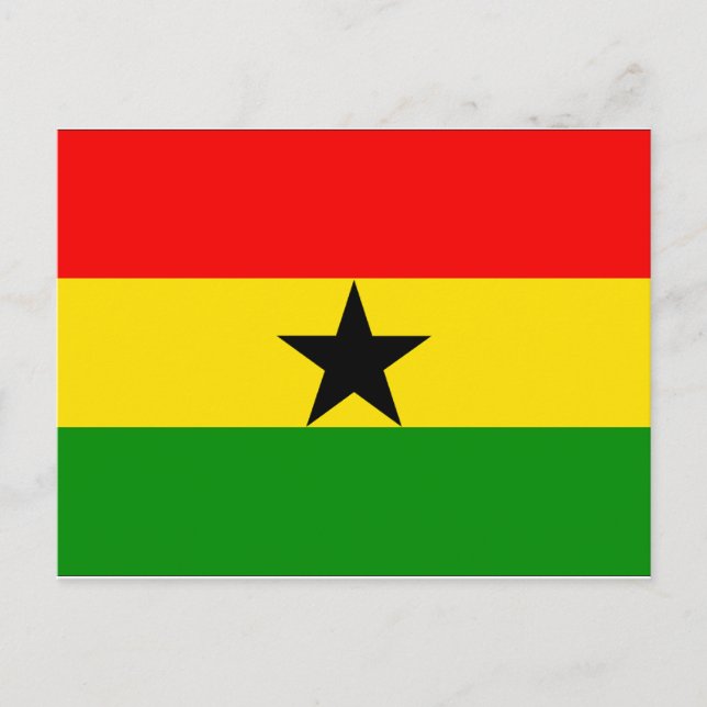 Ghana Flag Postcard (Front)
