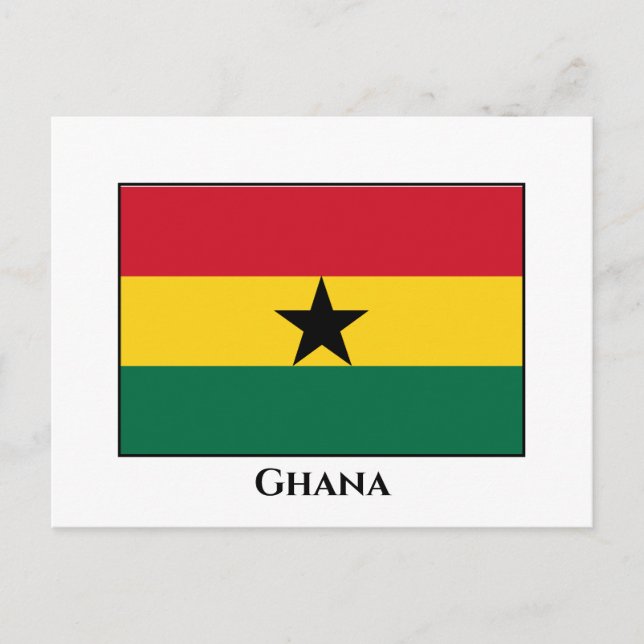 Ghana Flag Postcard (Front)