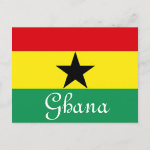 Ghana flag postcard