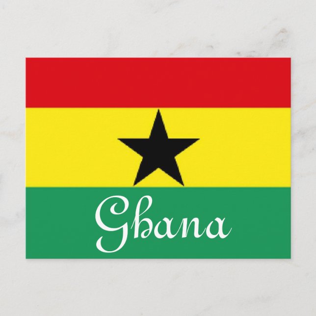 Ghana flag postcard (Front)