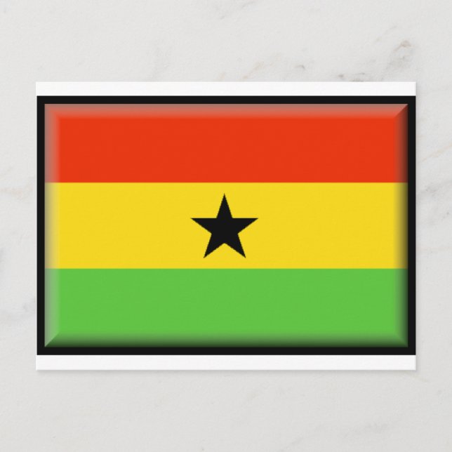 Ghana Flag Postcard (Front)