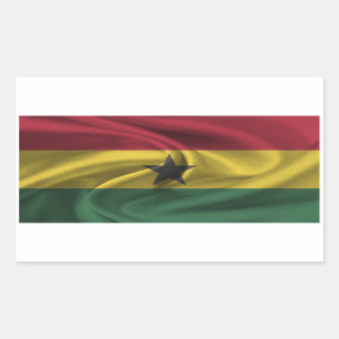  Ghana Flag Rectangular Sticker