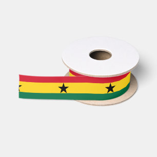 Ghana flag ribbon satin ribbon
